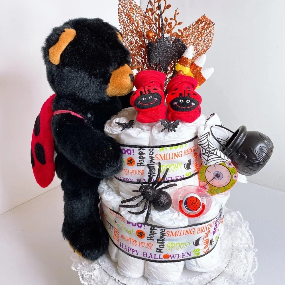 Halloween Diaper Cake, Neutral Diaper Cake